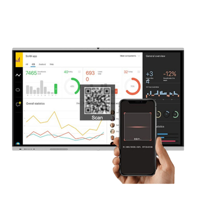 I5 OPS Interactive Large Flat Panel Touch Screen For Video Conferencing