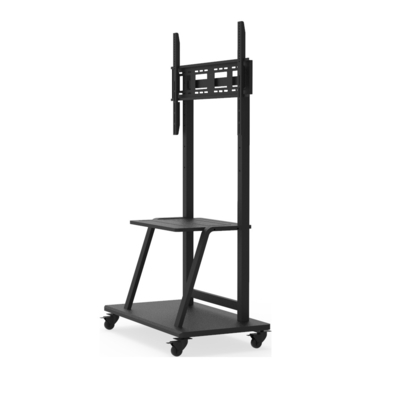 Rolling Mobile TV Cart 75 Inch For Classroom Exhibition Hall