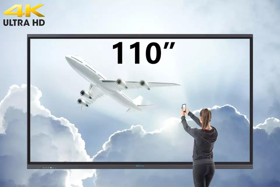 panneau interactif d'écran tactile à panneau plat intelligent d'affichage de 110inch 4K