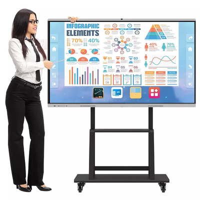 4K panneau blanc électronique d'écran tactile interactif d'affichage de 98 pouces